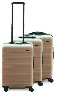 Three modern looking luggage